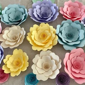 Paper flower backdrop